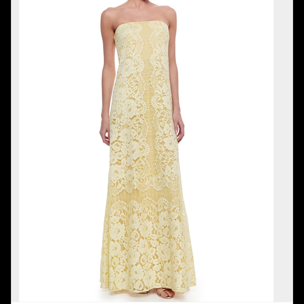 Erin Fetherston floral lace evening gown 8